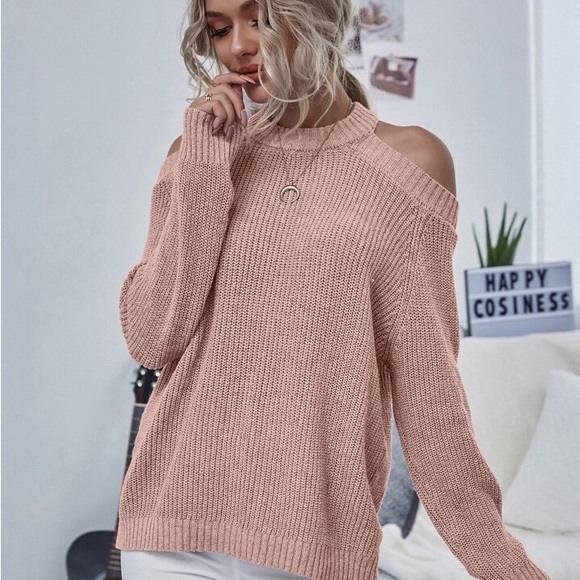 SHEIN womans cutout back cold shoulder sweater ❤️ - Picture 2 of 9